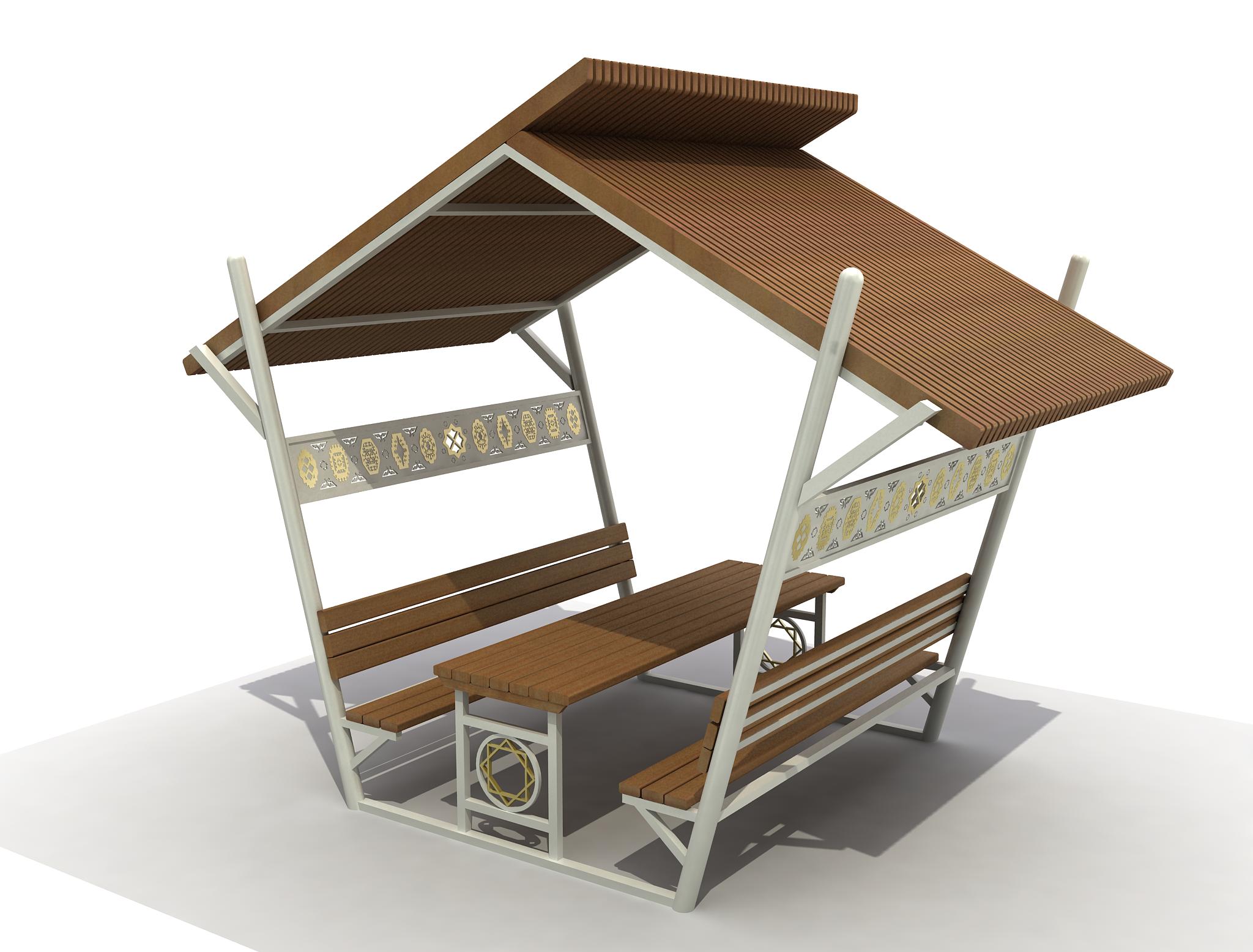 Çatılı ve Çatısız Piknik Masaları C-CPM-3200-PM CPM-3201-150CM-X200CM-200CM-X200CM | Kent Mobilyaları | Erse Kent Mobilyaları